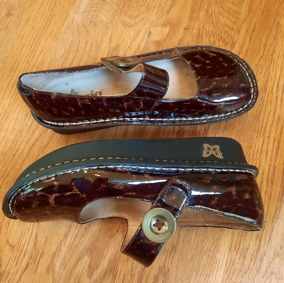 Alegria Paloma Patent Leather Mary Jane, Animal Print, US Size 7/7.5, EU 37 - Picture 3 of 9